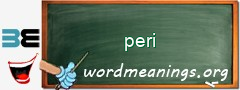 WordMeaning blackboard for peri